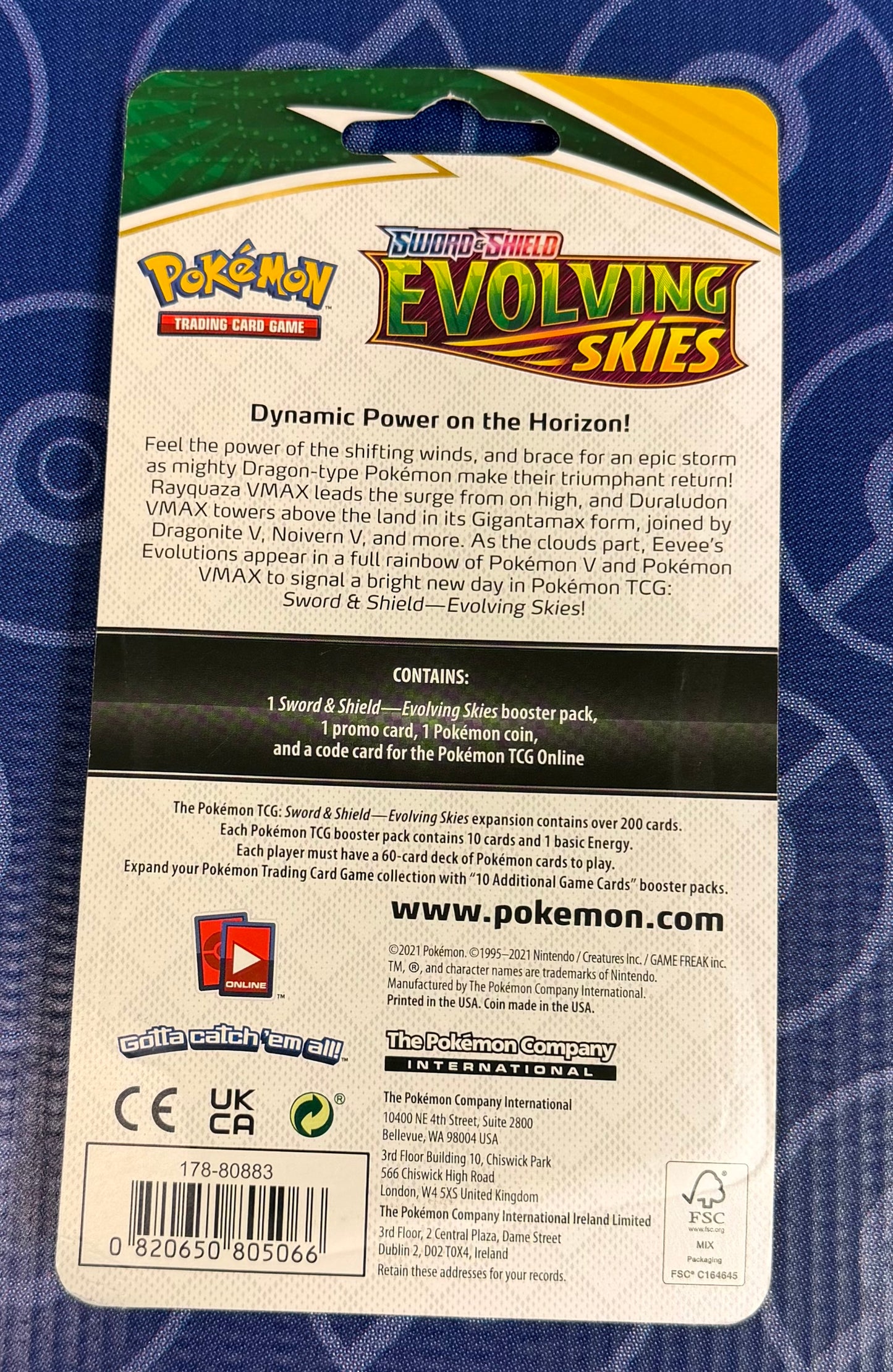 2021 Evolving Skies Blister Booster Pack Slowpoke Promo Card Coin