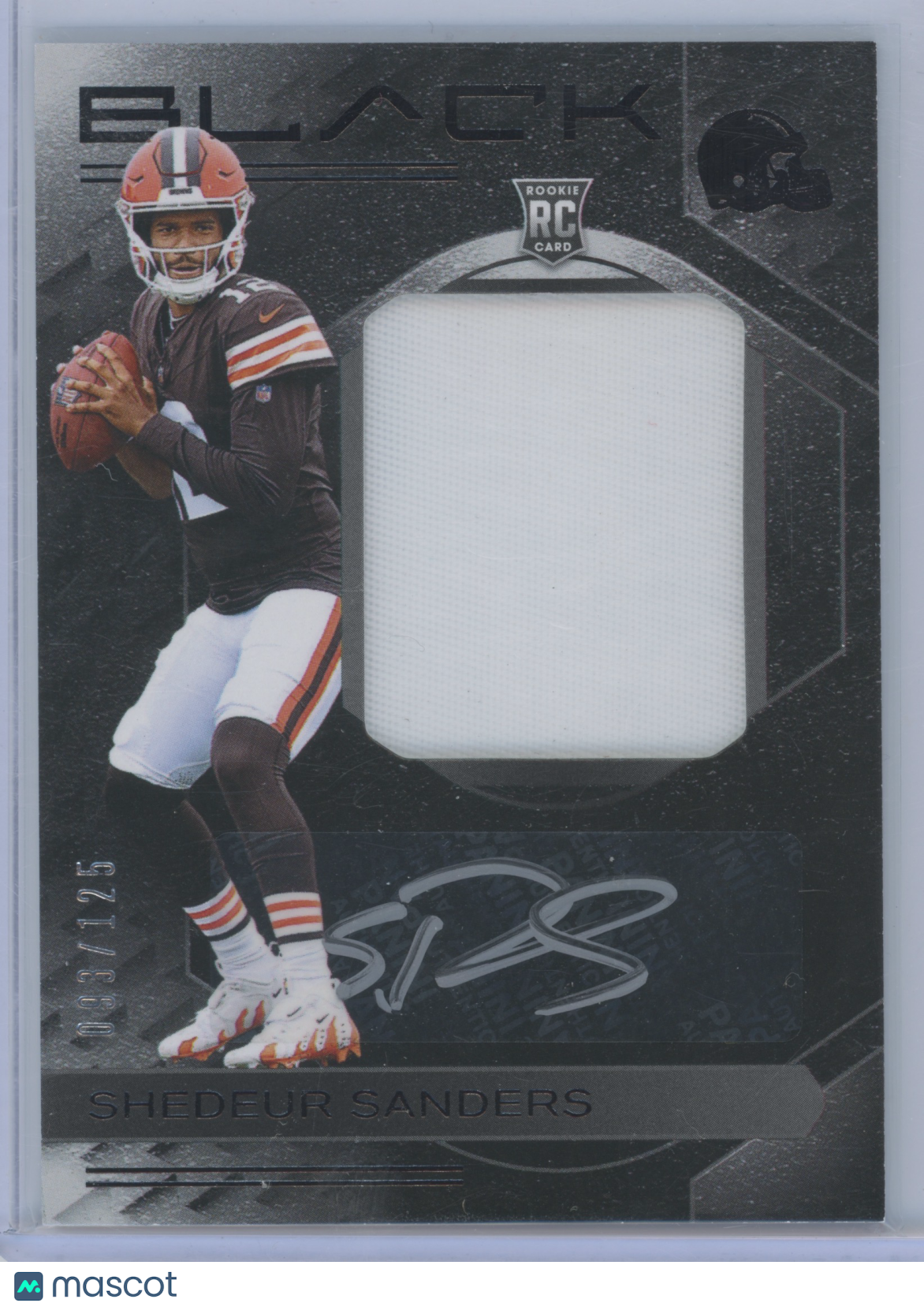2025 Panini Black Football Shedeur Sanders #RKPA-SSS 093/125 RC Patch