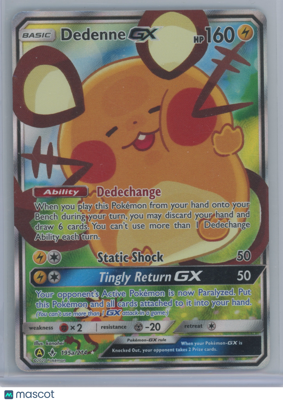 2020 Pokemon Yellow A Alternate Dedenne GX #195a/214