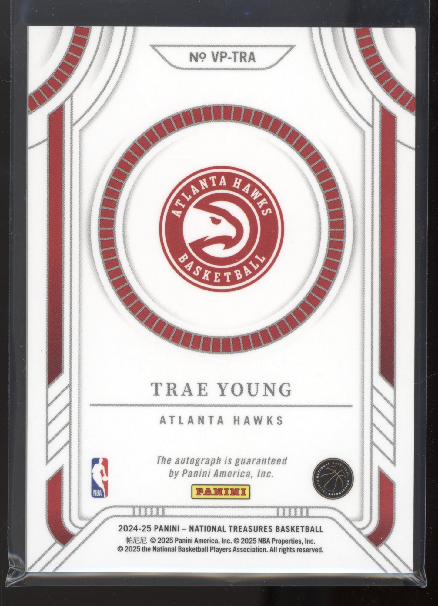2024 Panini National Treasures Viewpoint Sigs Trae Young #VP-TRA Bronze 16/25