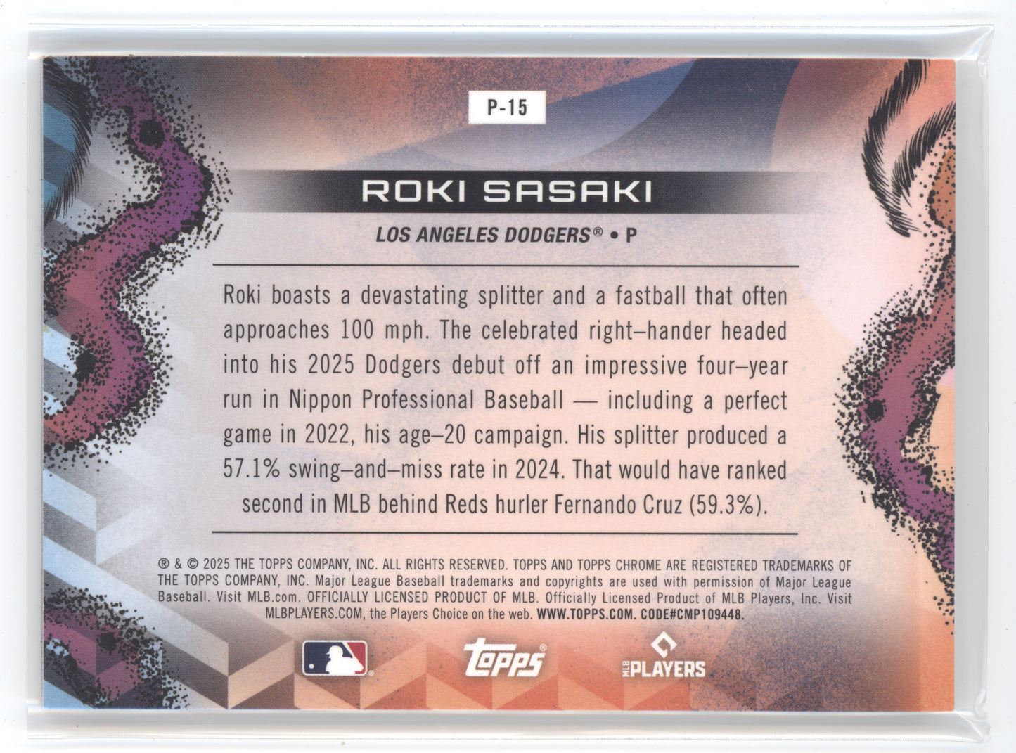2025 Topps Chrome Planetary Pursuit Roki Sasaki #P-15 RC