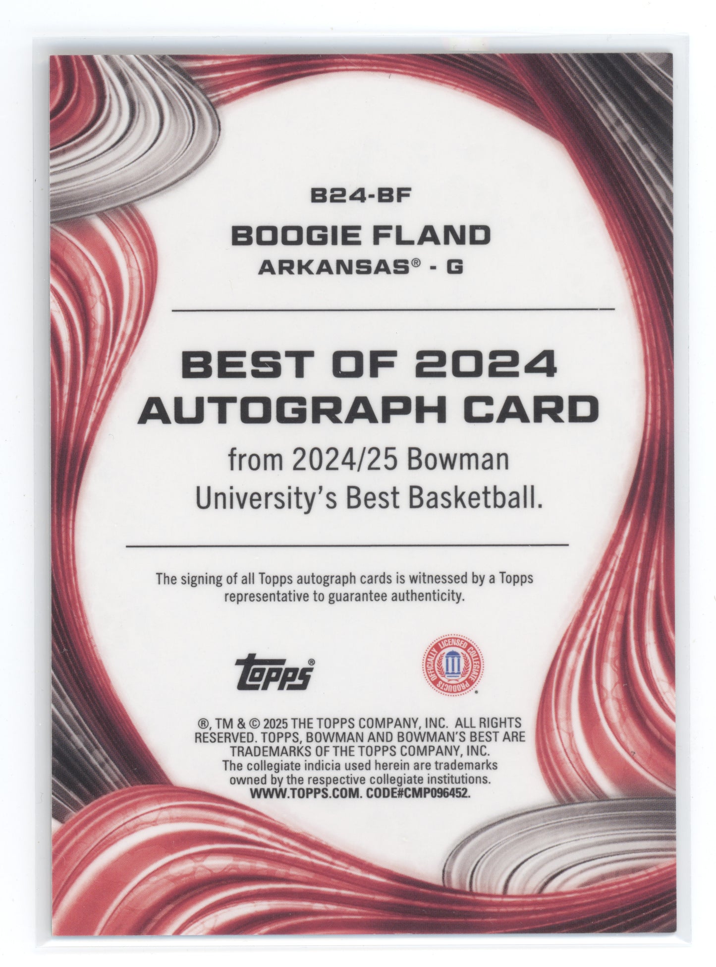 2024 Bowman University Best Basketball Boogie Fland #B24-BF Green Auto