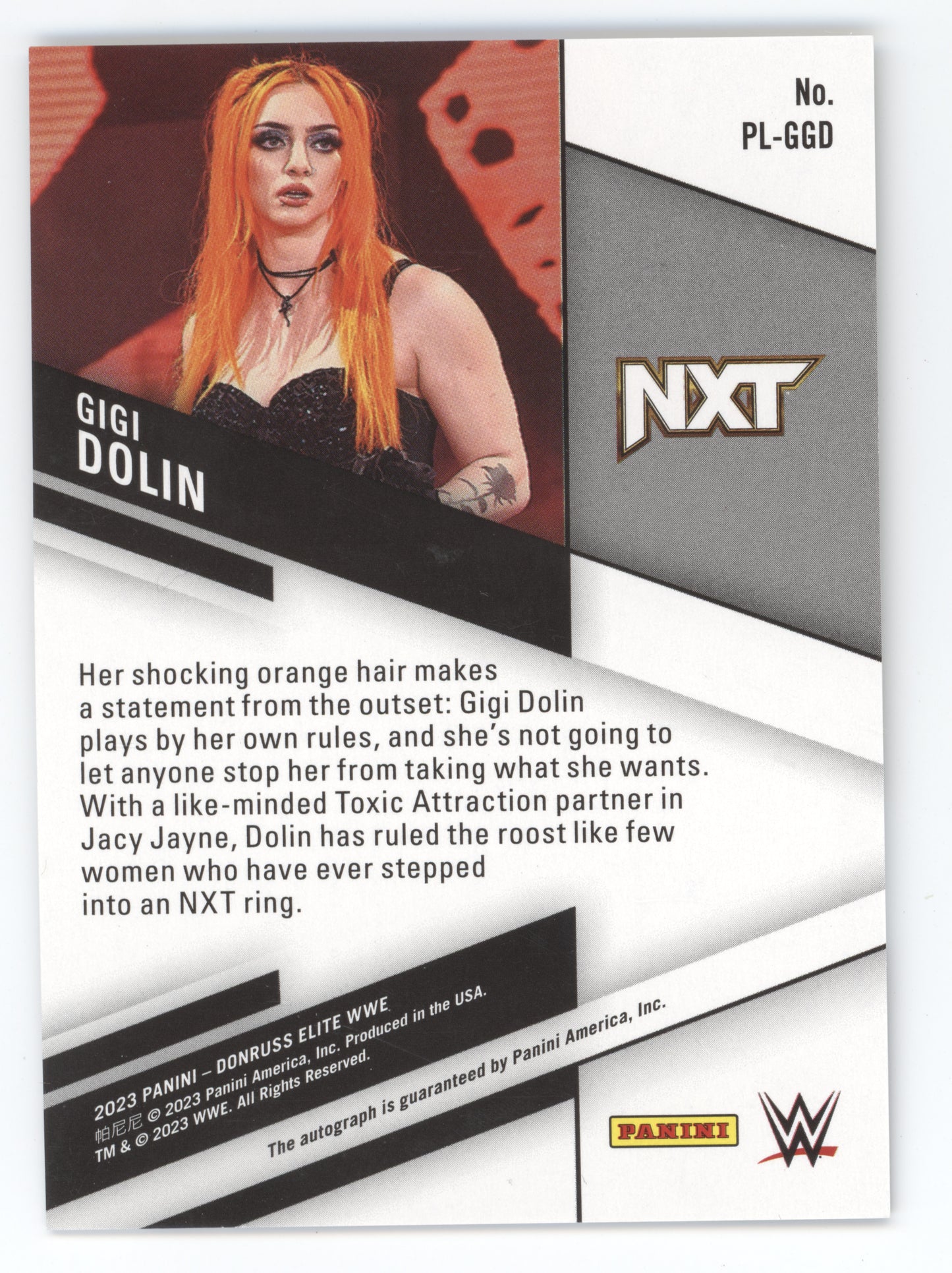 2023 Panini Donruss Elite WWE Pen Pals Gigi Dolin #PL-GGD Blue 04/25