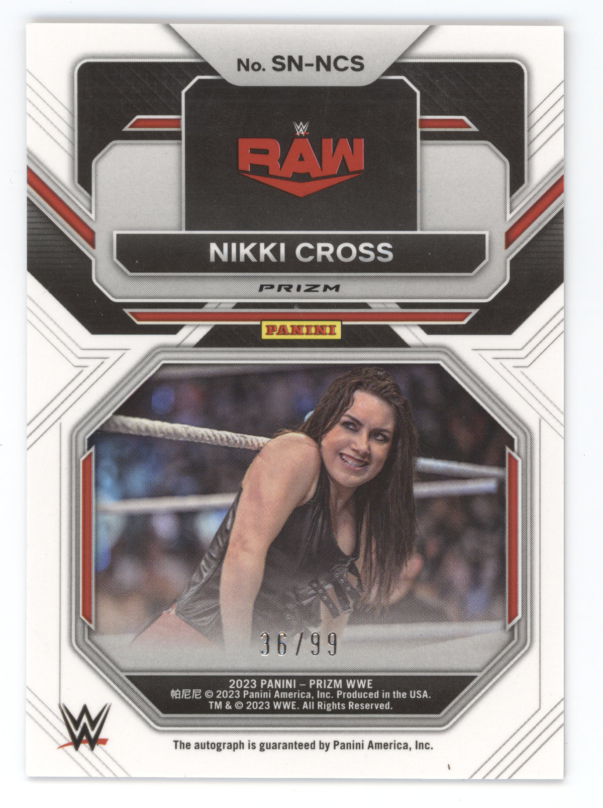 2023 Panini Prizm WWE Sensational Signatures Nikki Cross #SN-NCS Red
