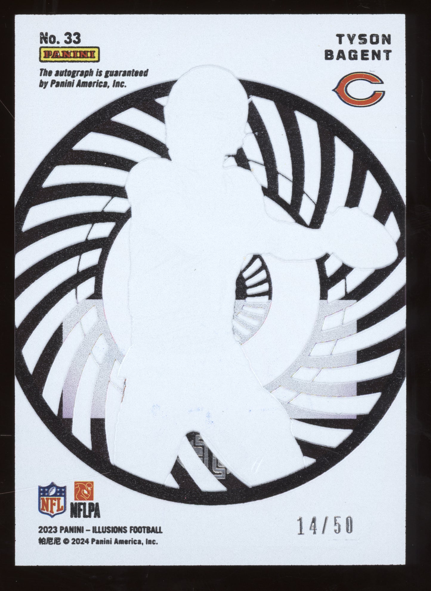 2023 Panini Illusions Mystique Tyson Bagent #33 Pink Autograph RC 14/50