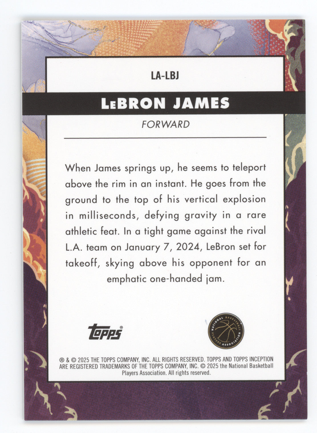 2025 Topps Inception LeBron James #LA-LBJ Launch
