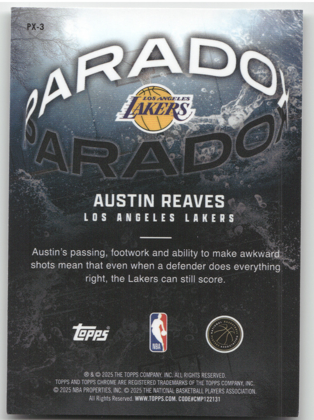 2025 Topps Chrome Paradox Austin Reaves #PX-3