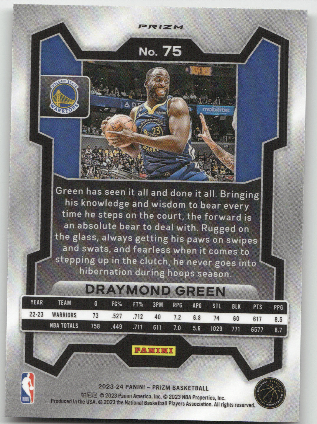 2023 Panini Prizm Draymond Green #75 Snakeskin