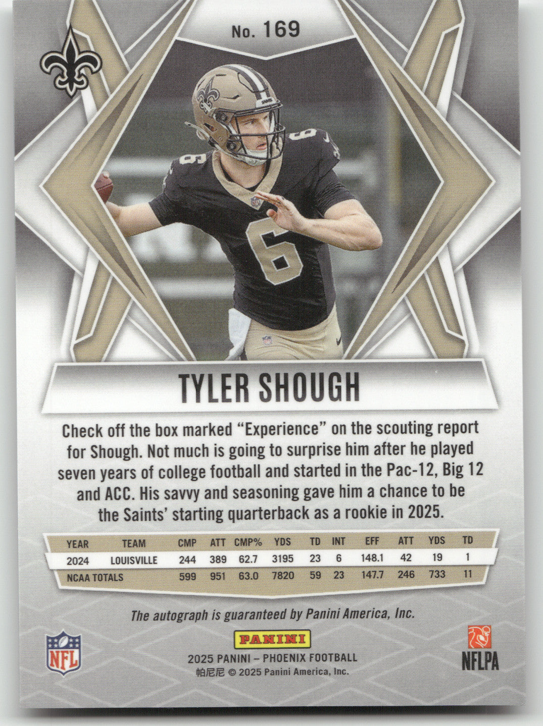 2025 Panini Phoenix Tyler Shough #169 Hyper RC