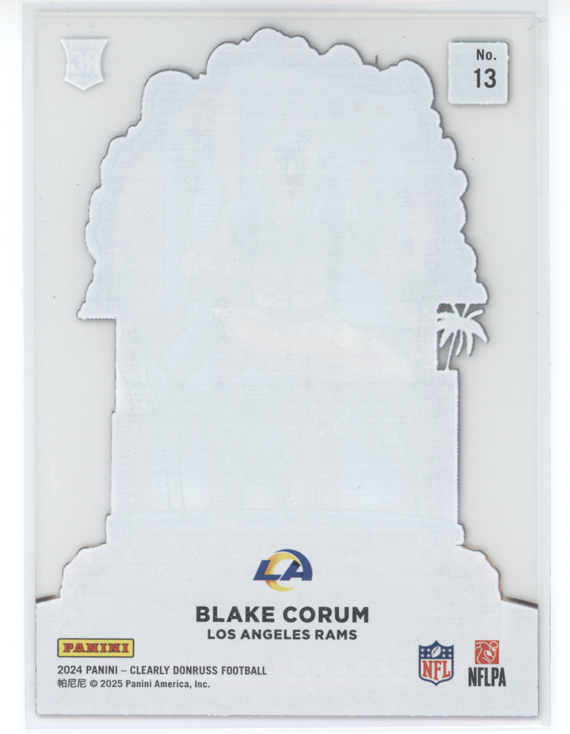 2024 Panini Clearly Donruss Football Uptowns Blake Corum #13 RC