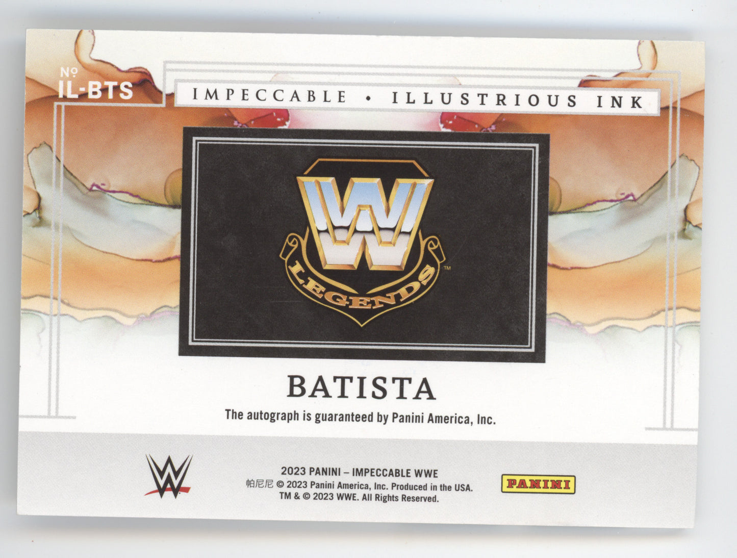 2023 Panini Impeccable Illustrious Ink Batista #IL-BTS 42/49
