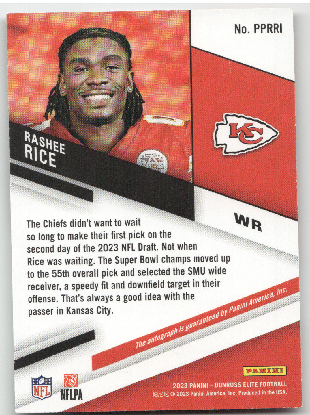 2023 Panini Donruss Elite Pen Pals Rashee Rice #PPRRI RC