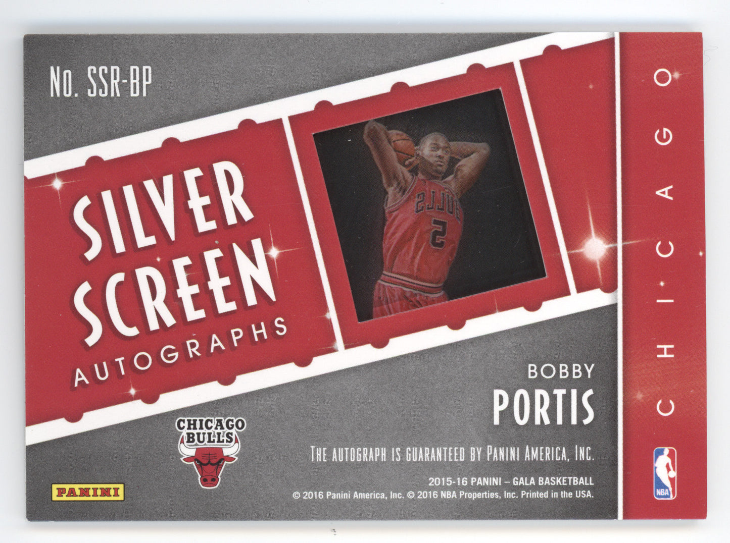 2015 Panini Gala Silver Screen Autographs Bobby Portis #SSR-BP RC 51/60