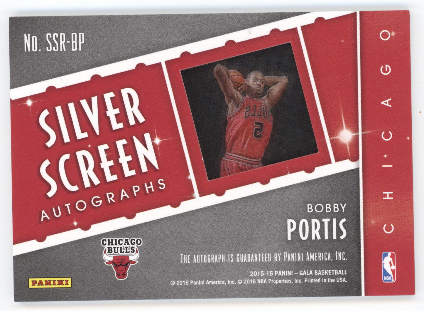 2015 Panini Gala Silver Screen Autographs Bobby Portis #SSR-BP RC 46/60