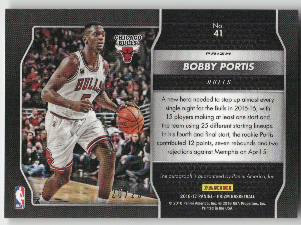 2016 Panini Prizm Autographs Bobby Portis #41 Red 20/25