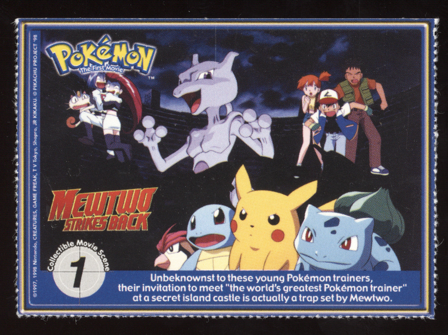 1998 PokeTrivia Mewtwo Strikes Back Movie Scene Charizard #06