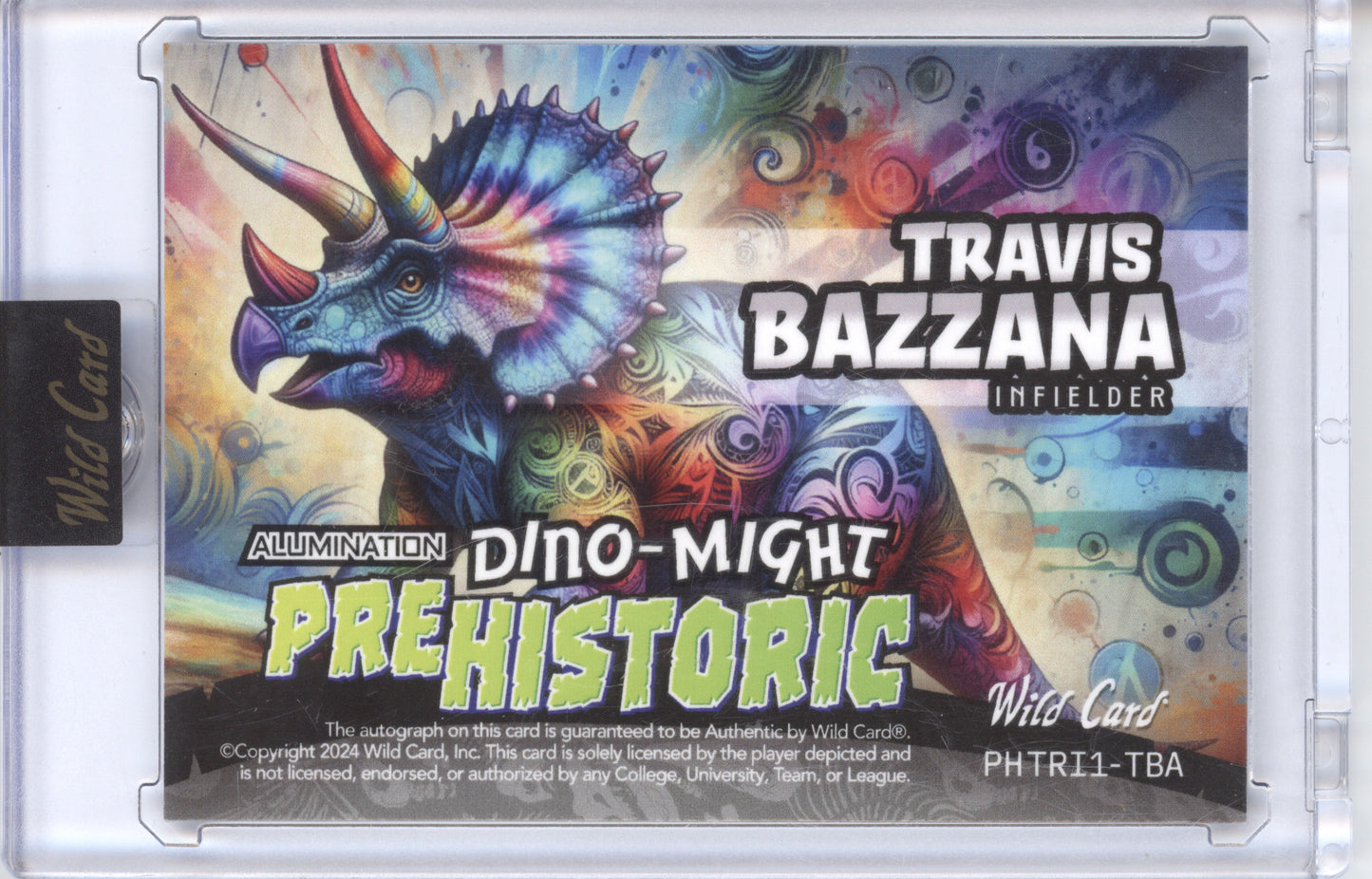 2024 Wild Card Alumination Dino-Might Prehistoric Travis Bazzana #TBA Holo 3/3