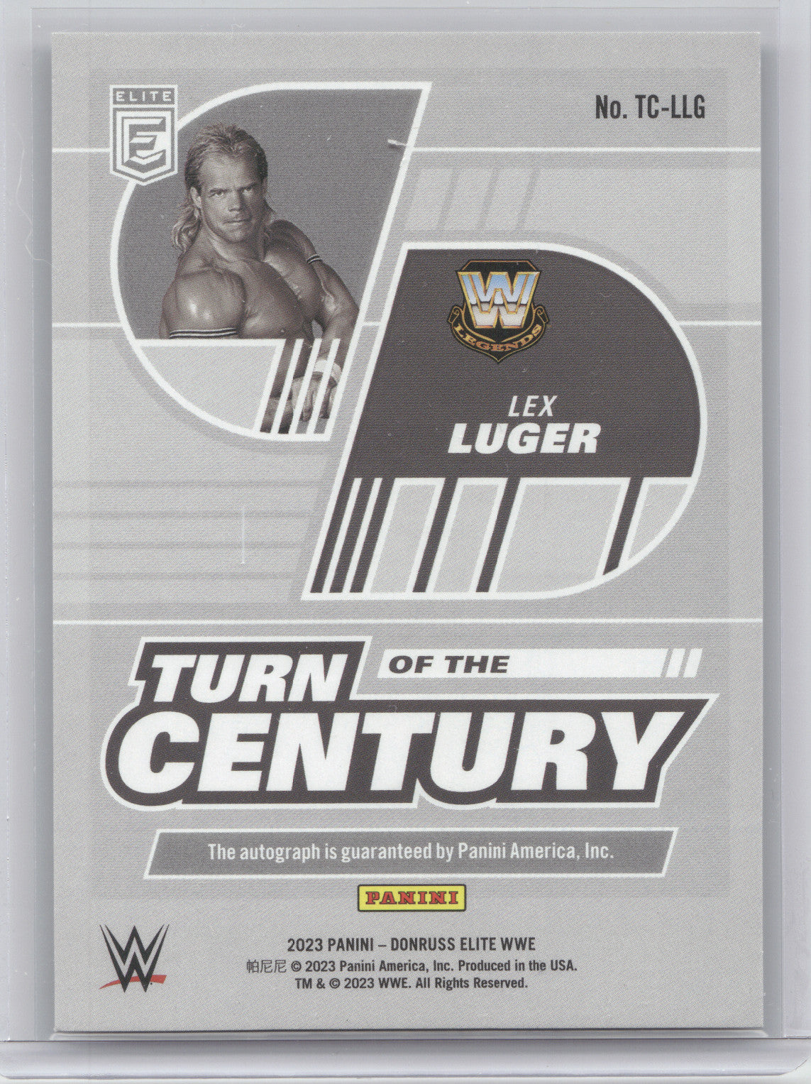 2023 Panini Donruss Elite Turn of the Century Lex Luger #TC-LLG Autograph
