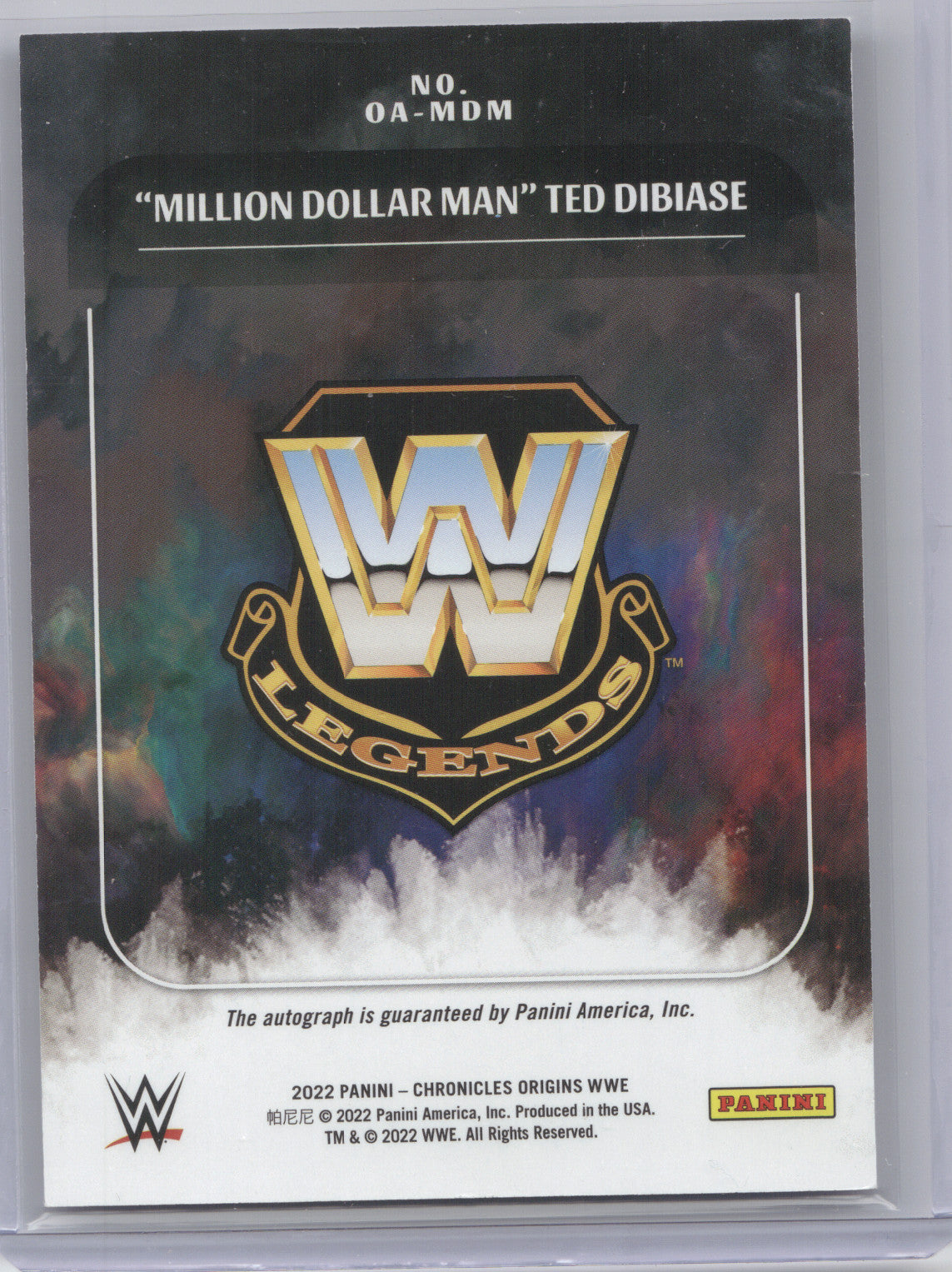2022 Panini Chronicles Origins Autograph Ted DiBiase #OA-MDM