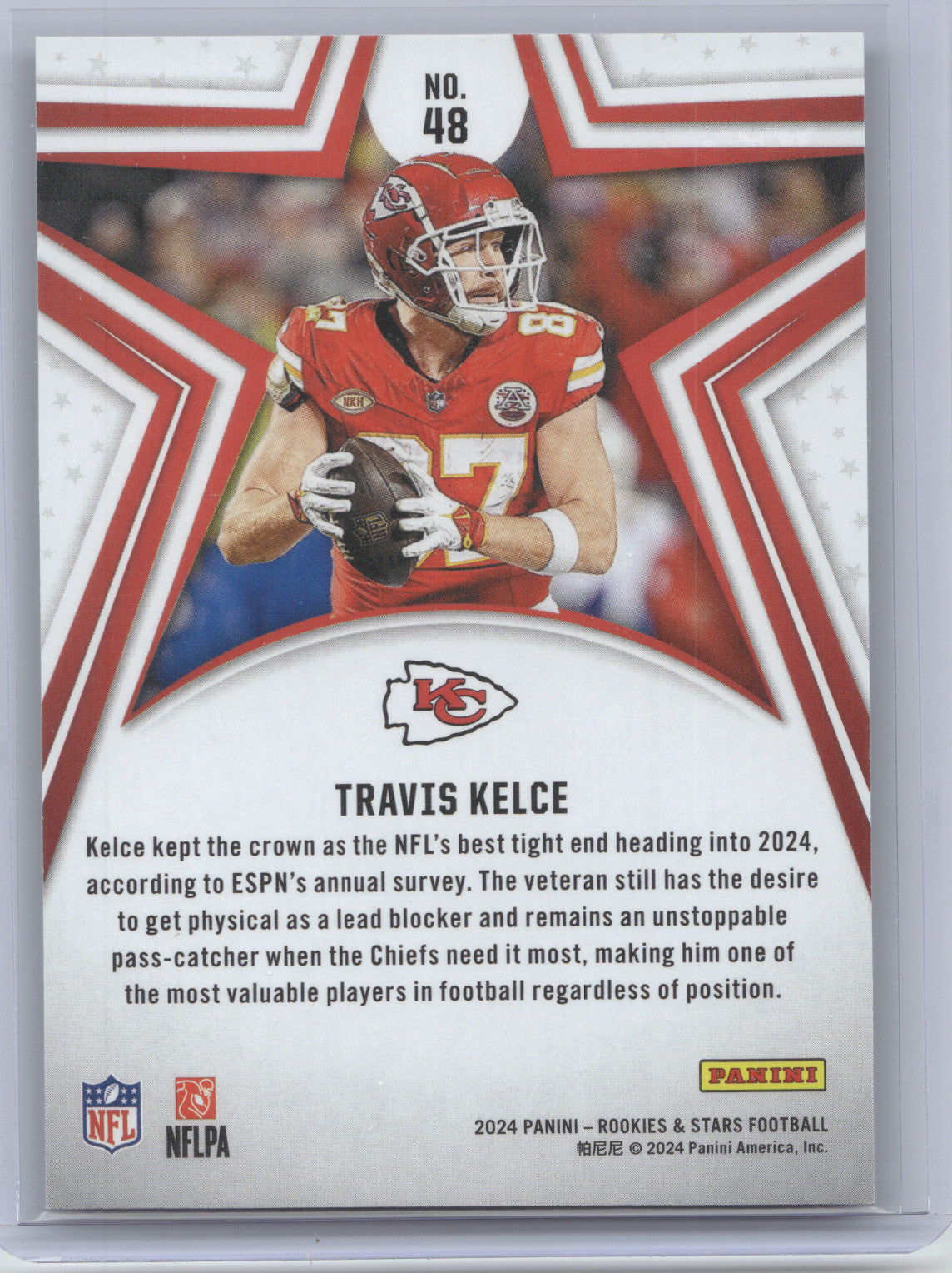 2024 Panini Rookies & Stars Travis Kelce #48 Black Blue 4/5