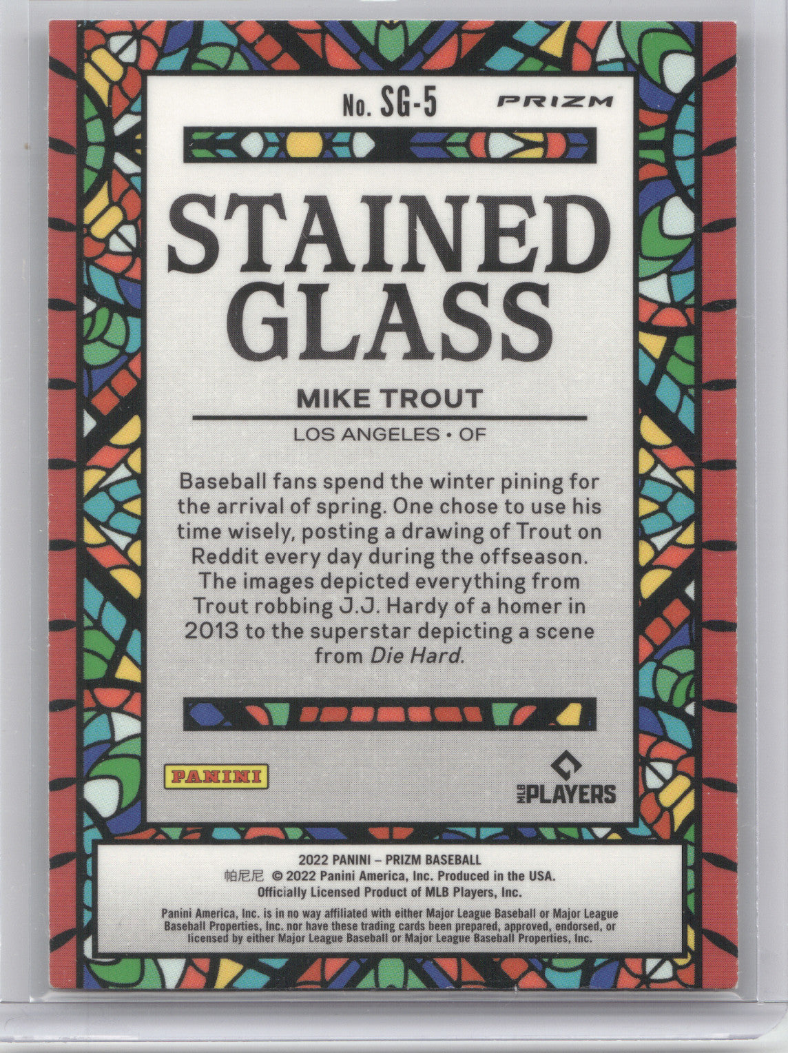 2022 Panini Prizm Baseball Stained Glass Mike Trout #SG-5