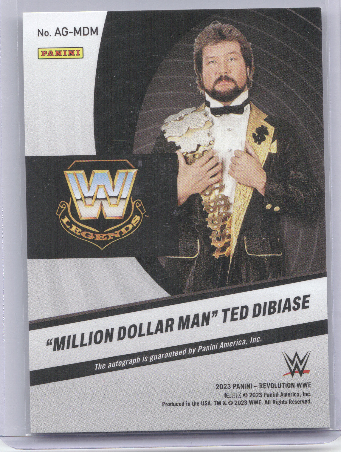 2023 Panini Revolution WWE "Million Dollar Man" Ted DiBiase #AG-MDM Autograph
