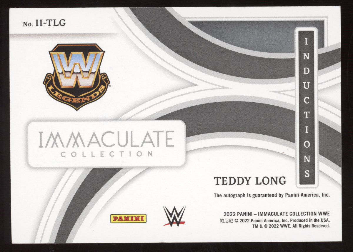 2022 Panini Immaculate Collection WWE Teddy Long #II-TLG 13/49 Inductions Auto