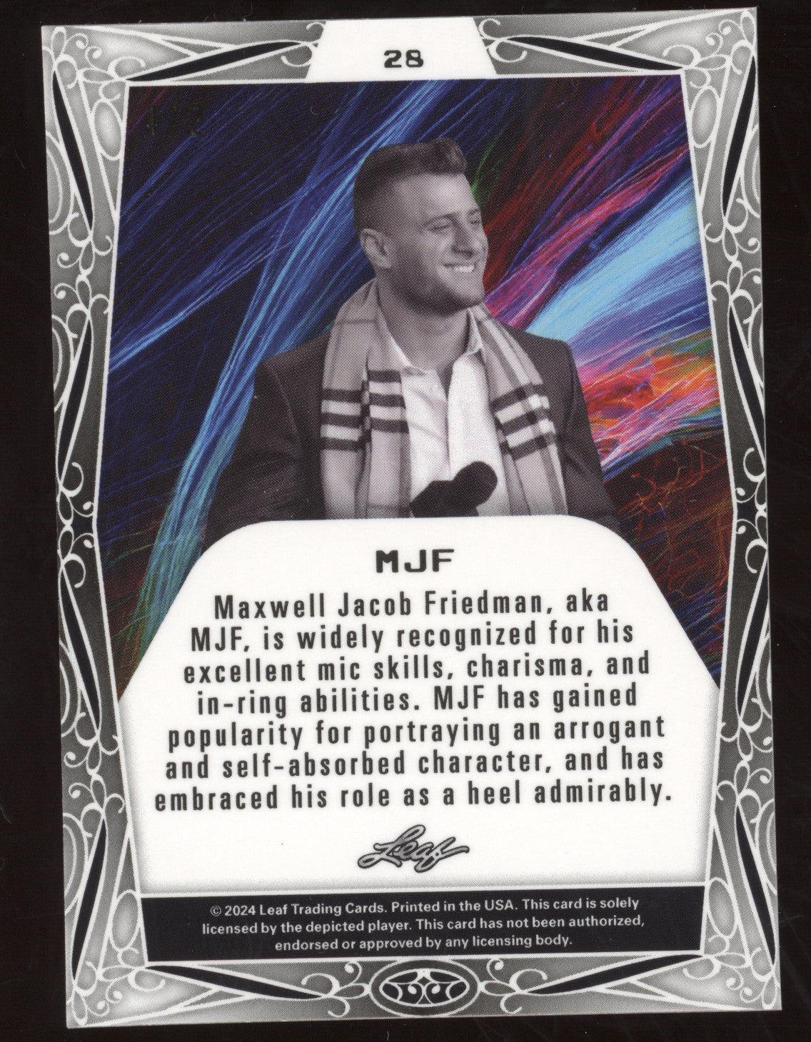2024 Leaf Metal Legends Maxwell Jacob Friedman (MJF) #28 1/2