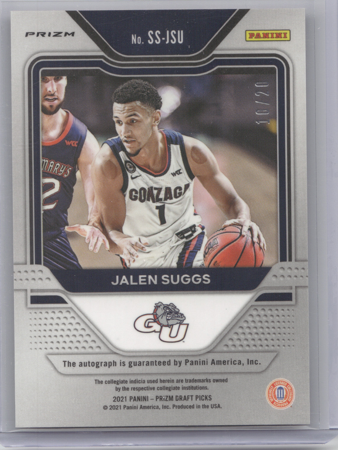 2021 Panini Prizm DP Sensational Signatures Jalen Suggs #JSU Pink Disco RC 10/20