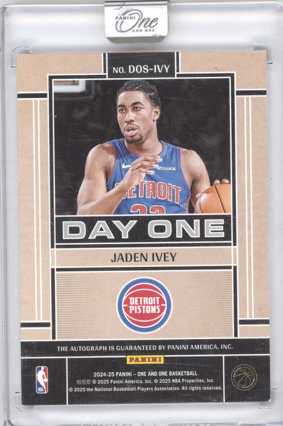 2024 Panini One and One Day One Autograph Jaden Ivey #DOS-IVY 02/25
