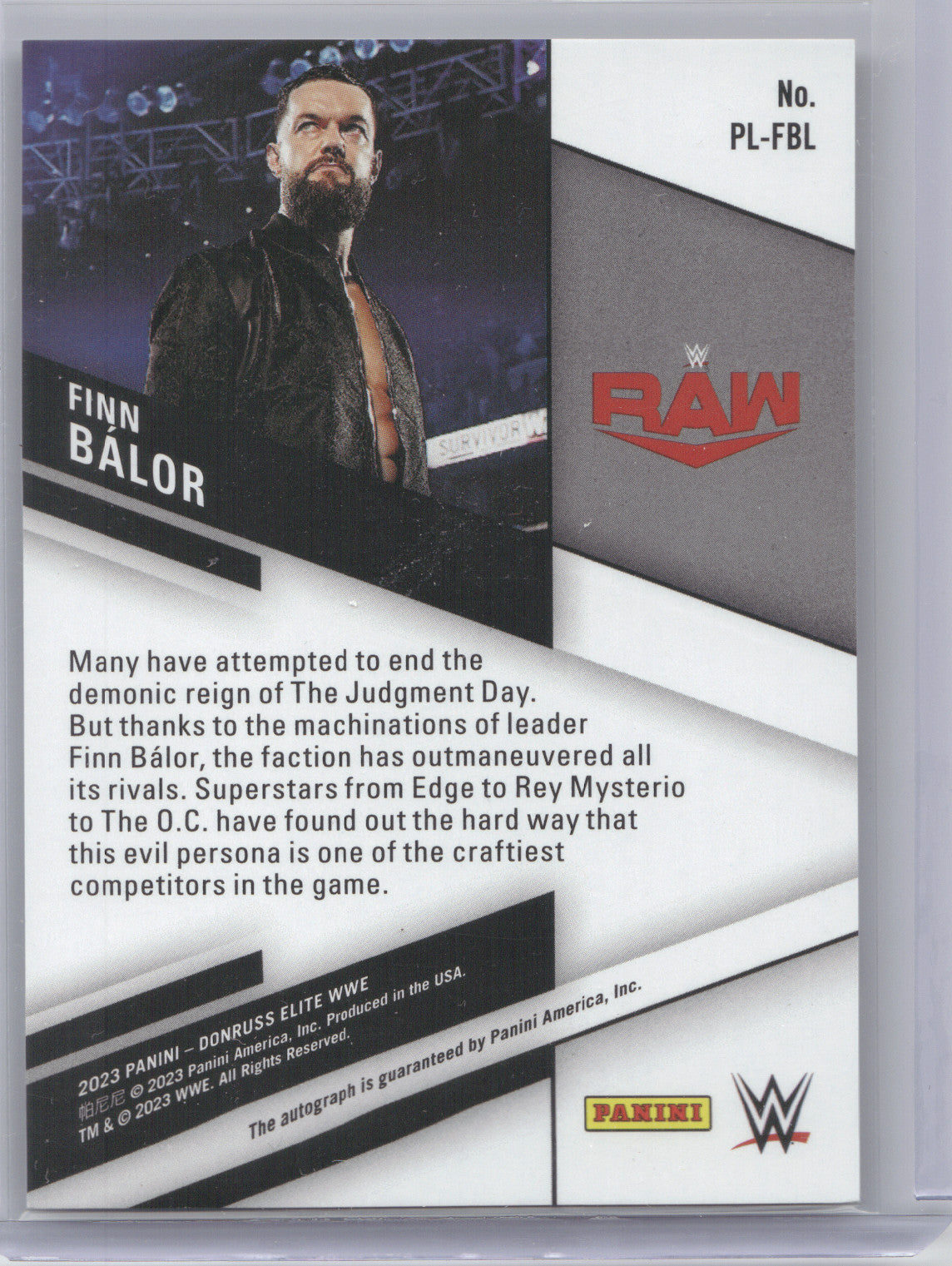 2023 Panini Donruss Elite Pen Pals Finn Bálor #PL-FBL