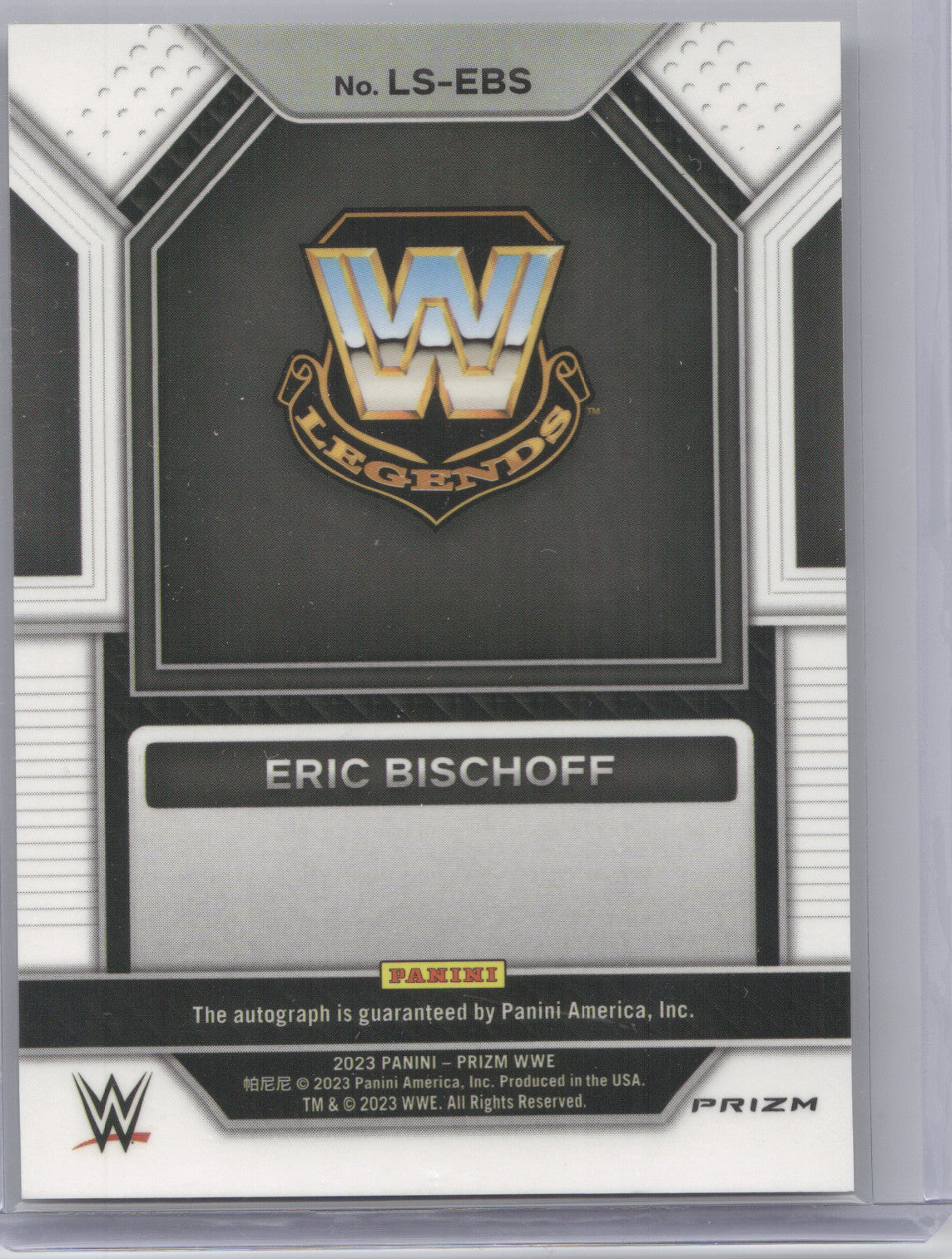 2023 Panini Prizm WWE Legendary Signatures Eric Bischoff #LS-EBS Disco