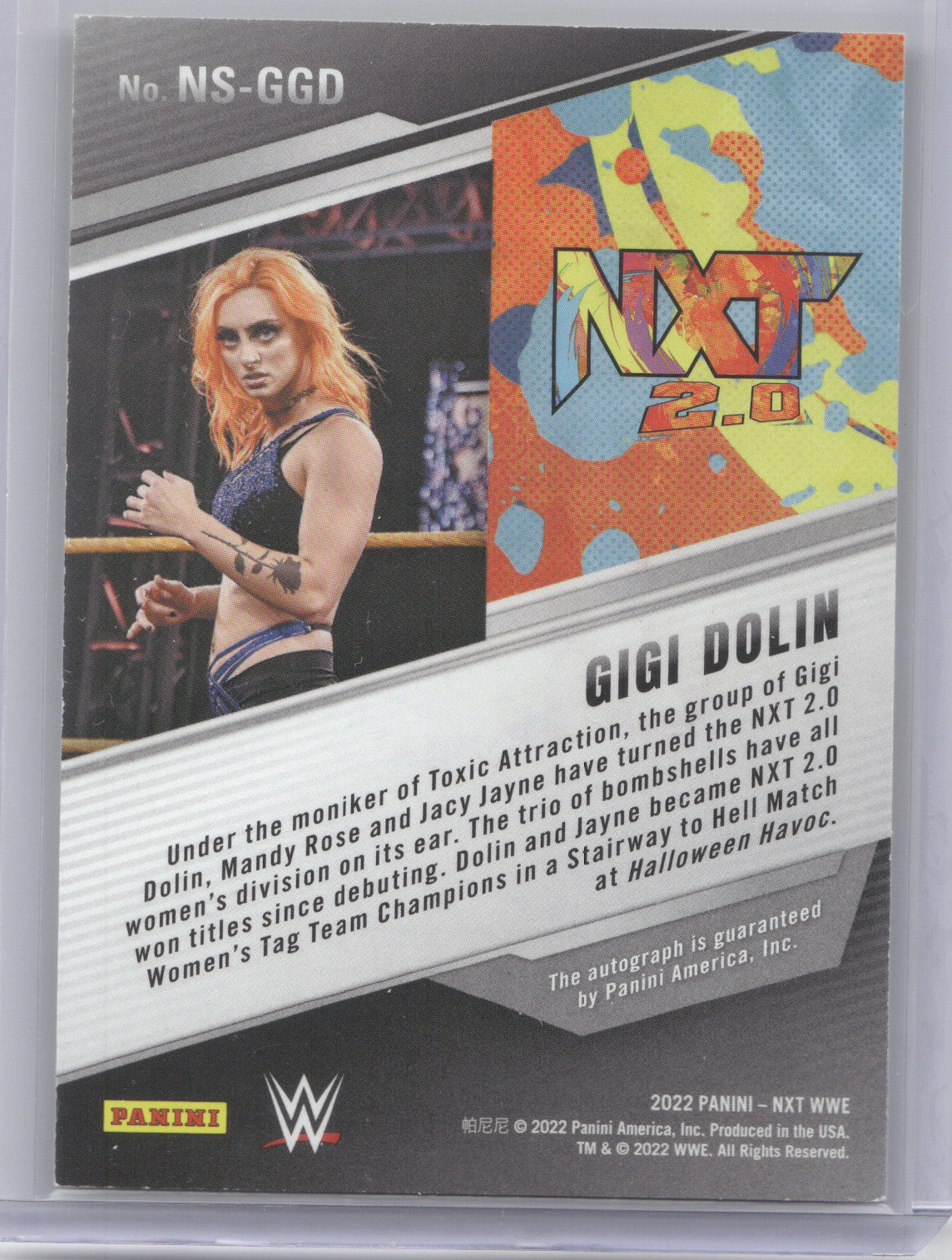 2022 Panini NXT WWE Signatures Gigi Dolin #NS-GGD 04/25