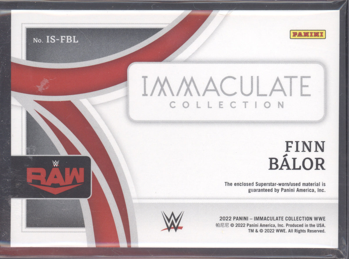 2022 Panini Immaculate Collection WWE Finn Bálor #IS-FBL Superstar-worn 15/99