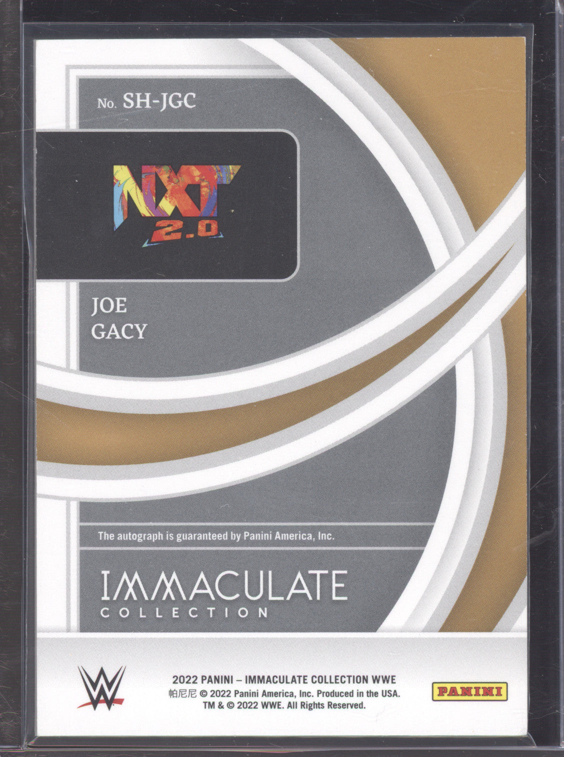 2022 Panini Immaculate Collection Shadowbox Joe Gacy #SH-JGC Gold Auto RC 04/10