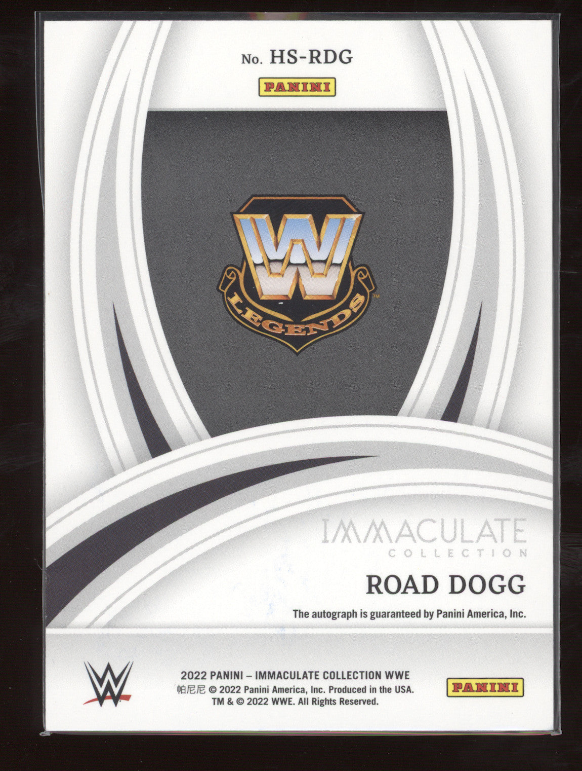2022 Panini Immaculate Collection Heralded Signatures Road Dogg #HS-RDG 26/99
