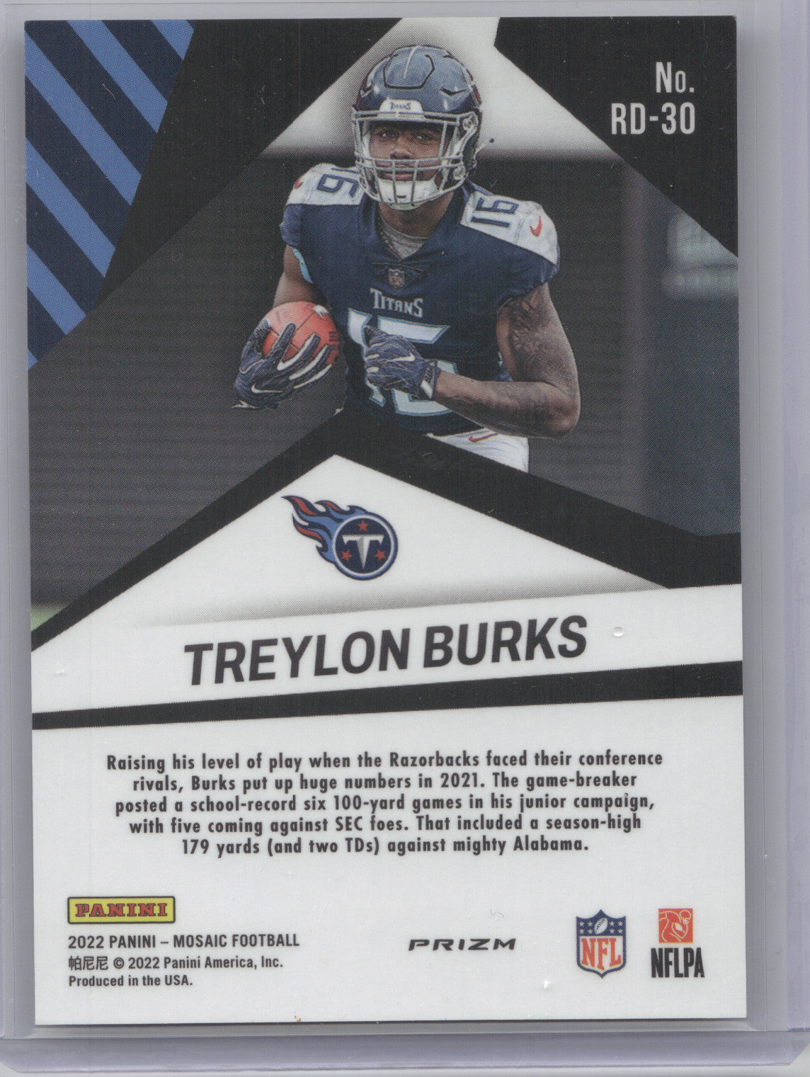 2022 Panini Mosaic Prizm Razzle Dazzle Treylon Burks #RD-30