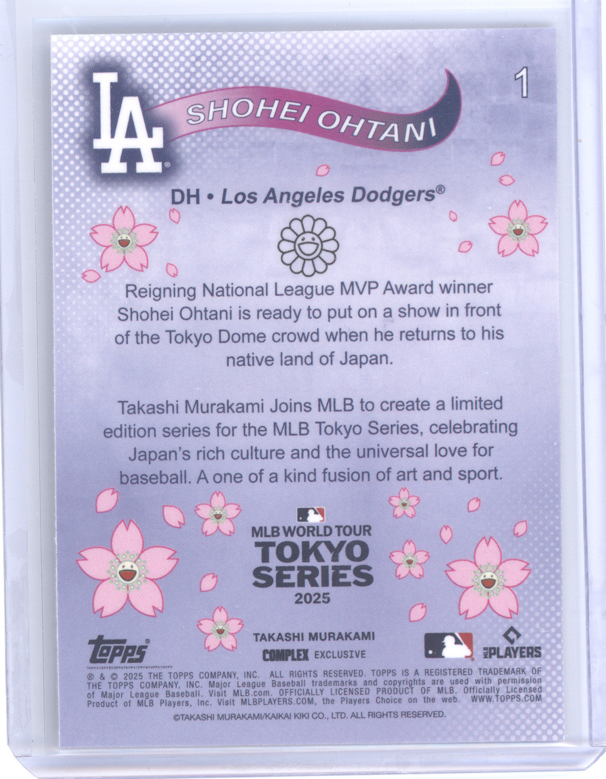 2025 Topps MLB Tokyo Series Shohei Ohtani #1 Cherry Blossom