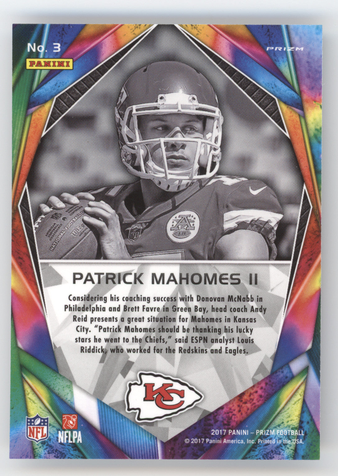 2017 Panini Prizm Illumination Patrick Mahomes II #3