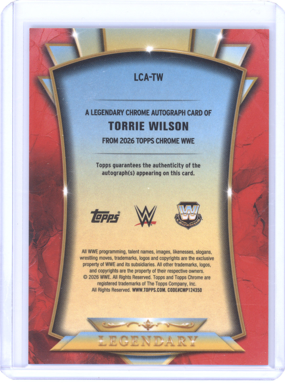 2026 Topps Chrome WWE Autograph Torrie Wilson #LCA-TW