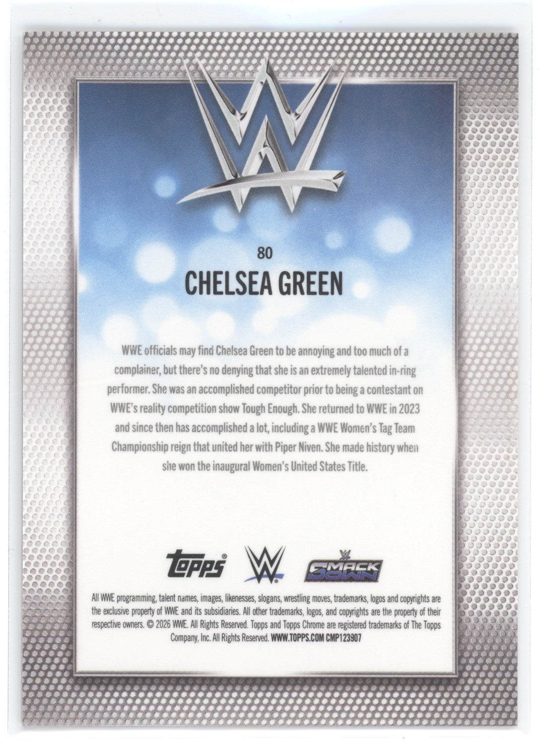 2026 Topps Chrome WWE Chelsea Green #80 Steel Cage 20/37