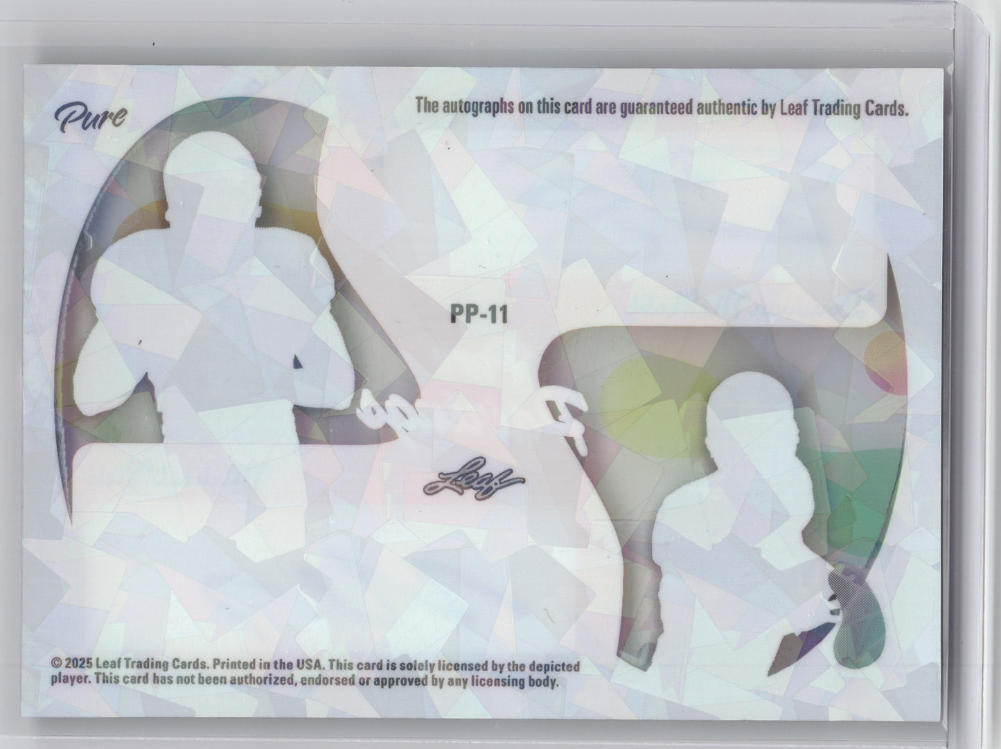 2025 Leaf Pure Pairings Donovan McNabb Michael Vick #PP-11 1 of 1 Dual Autograph