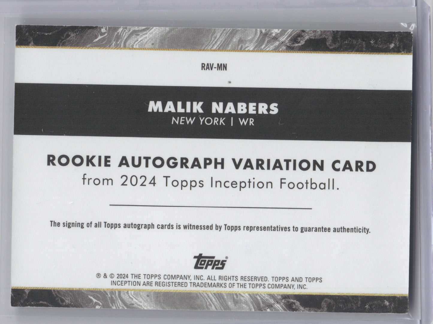 2024 Topps Inception Rookie Variation Autograph Malik Nabers #MN Green 064/150