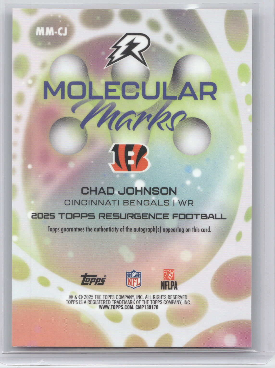 2025 Topps Resurgence Molecular Marks Chad Johnson #MM-CJ Orange 16/25