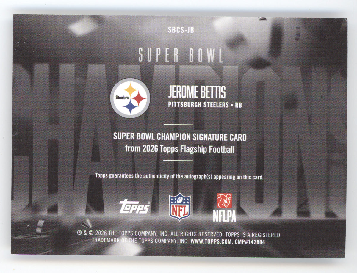 2026 Topps Super Bowl Champion Signature Jerome Bettis #SBCS-JB