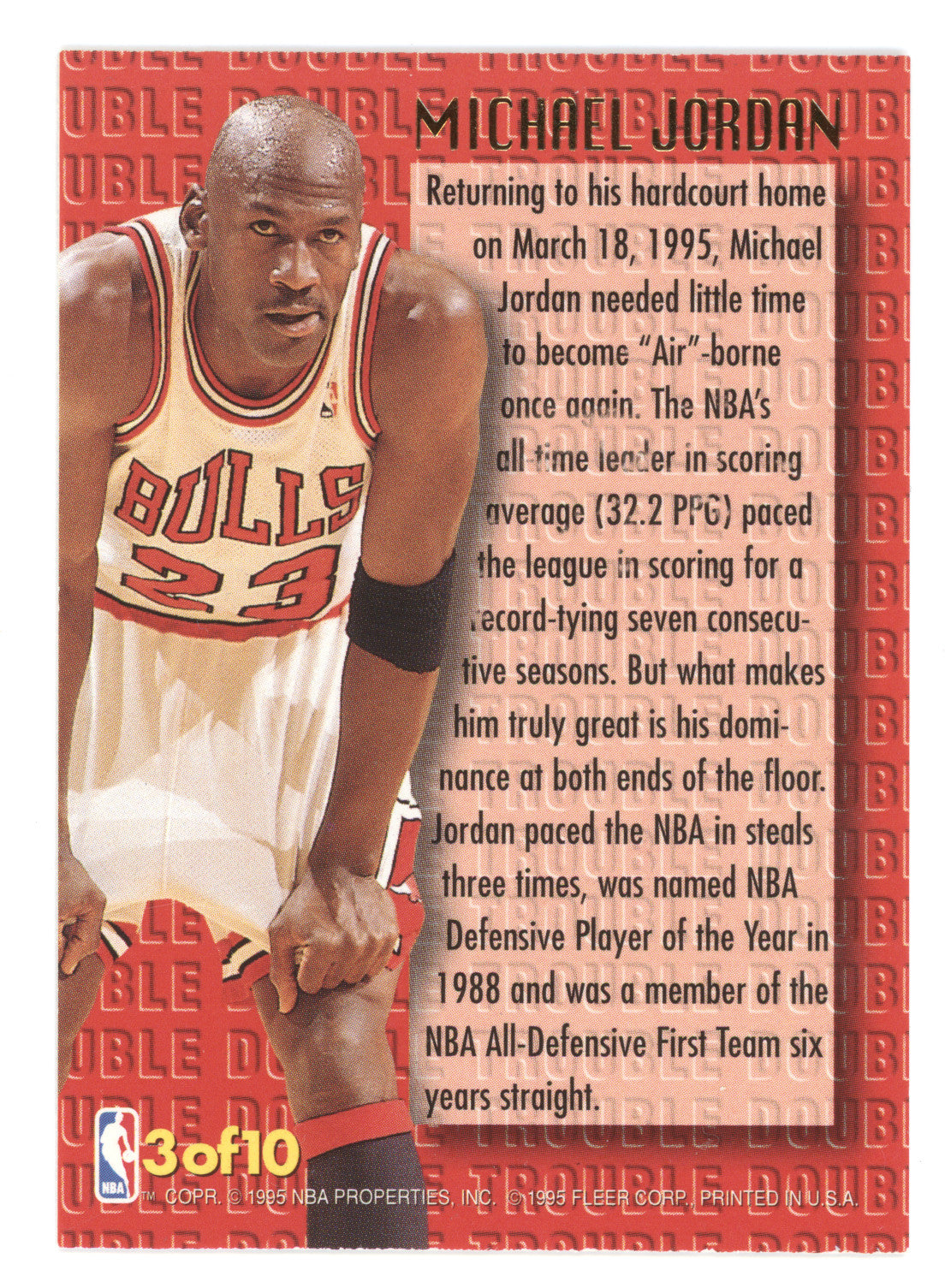 1995 Fleer Ultra Double Trouble Michael Jordan #3