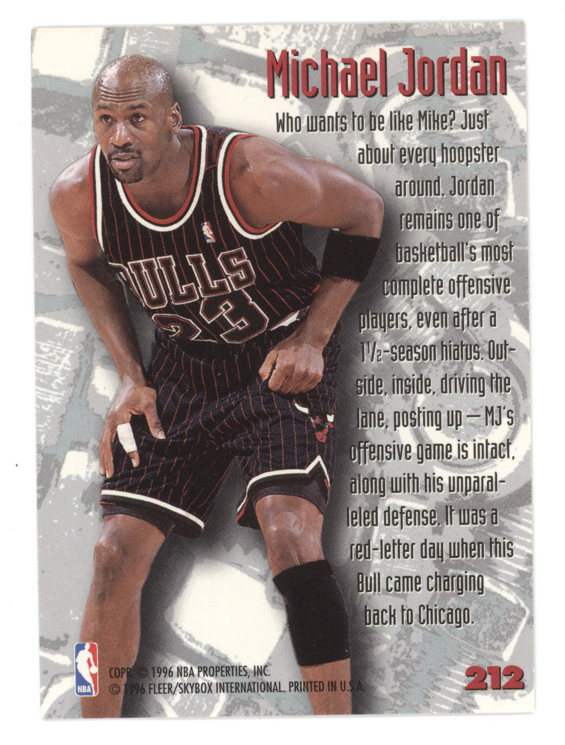 1995 Fleer Metal Michael Jordan #212