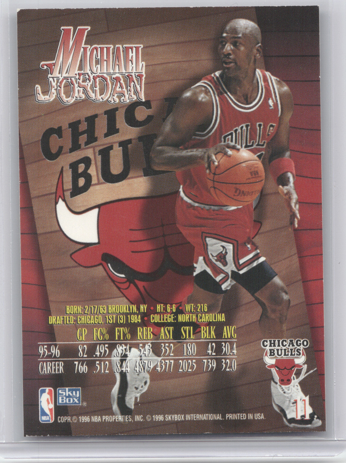 1996 SkyBox Z-Force Michael Jordan #11