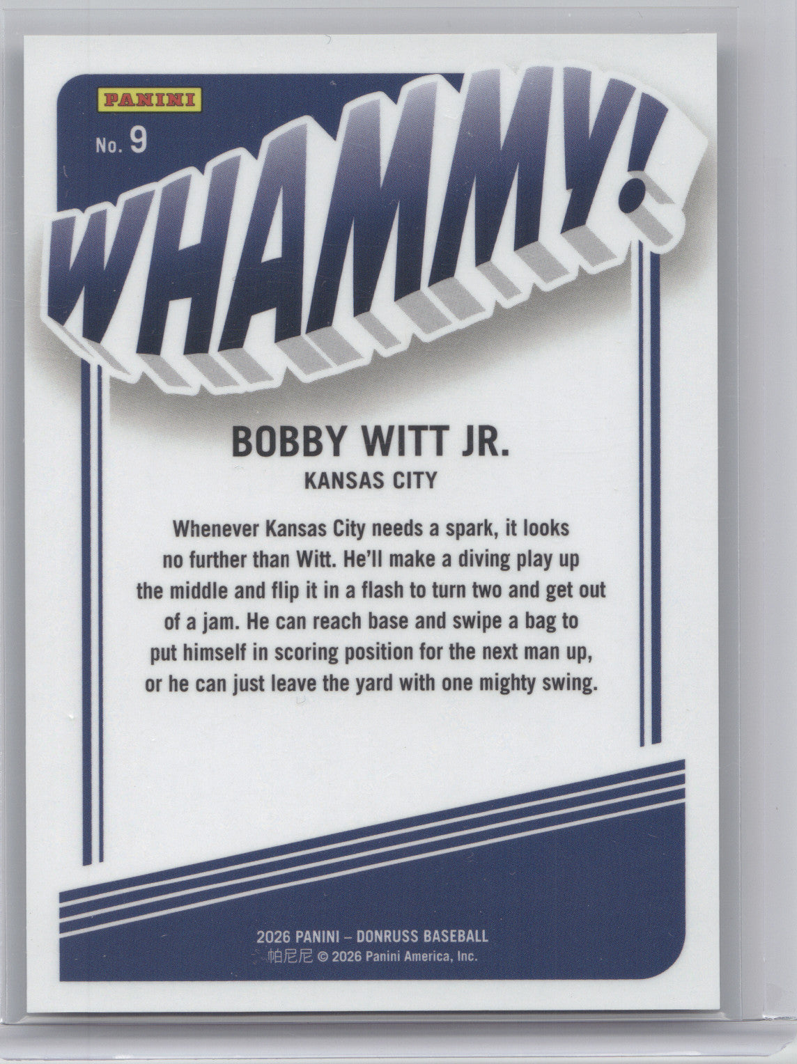 2026 Donruss Optic Bobby Witt Jr. #9 Whammy!