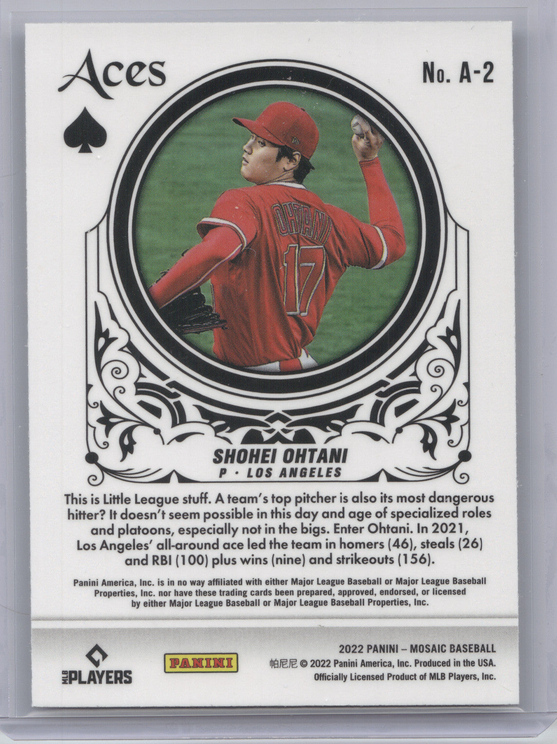 2022 Panini Mosaic Aces Shohei Ohtani #A-2
